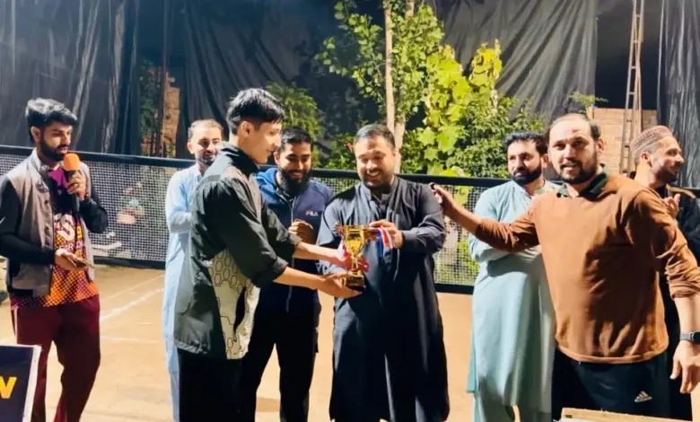 Players during the First All-KP Badminton Team Event Championship 2026 match in Peshawar