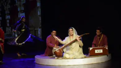 Artists performing the theatre play Amir Khusro at PNCA Islamabad