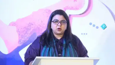 Federal IT Minister Shaza Fatima Khawaja addressing a summit on child online safety