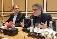 Mian Imran Masood addressing a media briefing on curriculum reforms in Islamabad