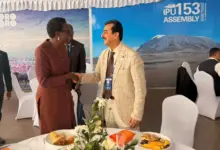 Chairman Senate Syed Yousaf Raza Gilani meeting IPU President Dr Tulia Ackson in Arusha