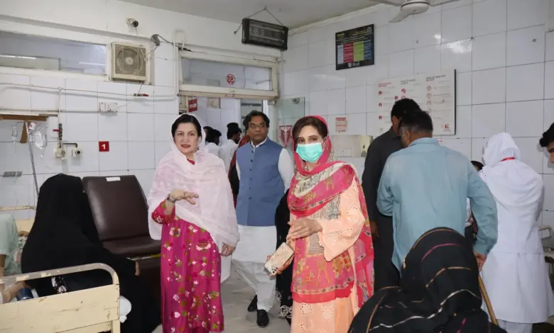 Islamabad health officials visiting a government hospital to review medical facilities