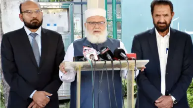 Jamaat-e-Islami delegation meeting the Chief Election Commissioner in Islamabad