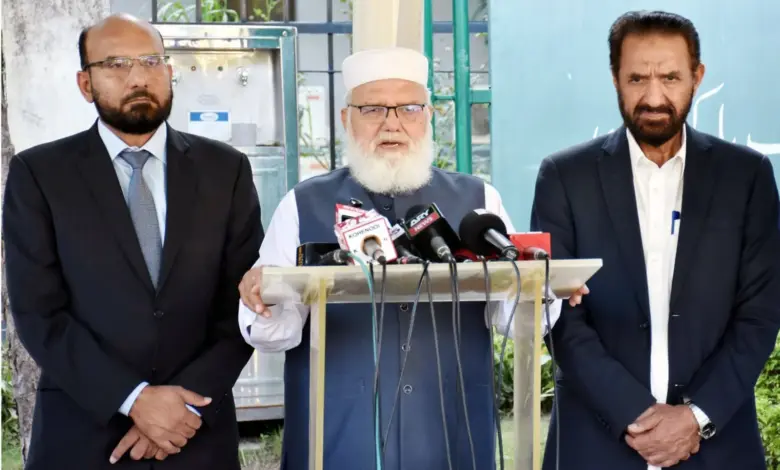 Jamaat-e-Islami delegation meeting the Chief Election Commissioner in Islamabad