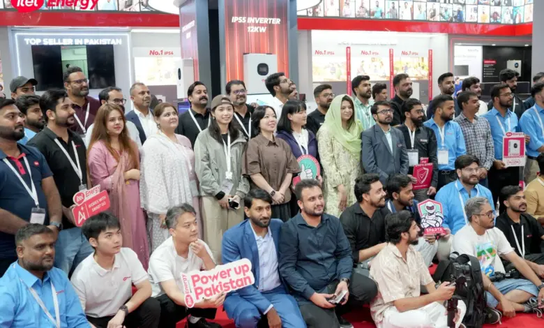 itel Energy solar-plus-storage products displayed at Solar Pakistan Expo Karachi