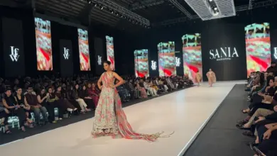 Models on the runway during Day 2 of LAAM Fashion Week Season 2 in Lahore