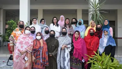 Women University Mardan M.Phil Zoology scholars and faculty after viva voce examinations