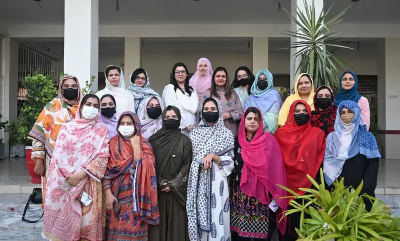 Women University Mardan M.Phil Zoology scholars and faculty after viva voce examinations