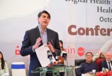 Dr Mukhtar Bharath addressing the public health conference at Health Services Academy in Islamabad