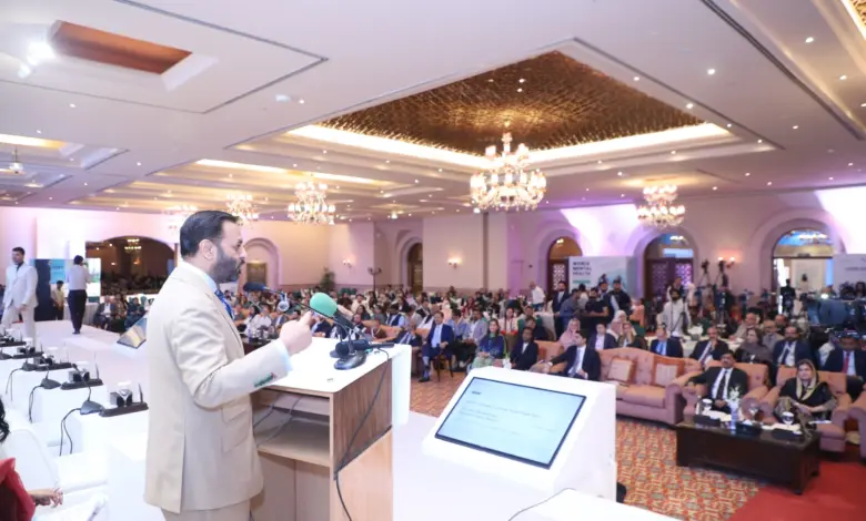 Federal Minister for Health Syed Mustafa Kamal addressing Pakistan Global Mental Health Summit 2026 in Islamabad