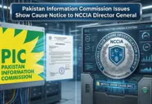 Pakistan Information Commission notice in NCCIA records case