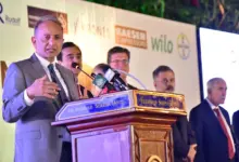 Dr Musadik Malik addressing the Day of German Unity ceremony in Islamabad