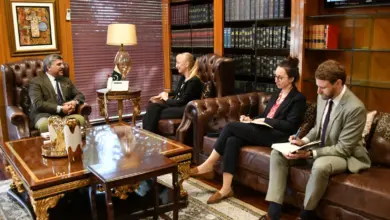 Deputy Speaker Syed Ghulam Mustafa Shah meeting the German Ambassador at Parliament House Islamabad