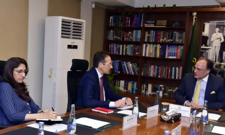 Finance Minister Muhammad Aurangzeb meeting IFC representatives in Islamabad
