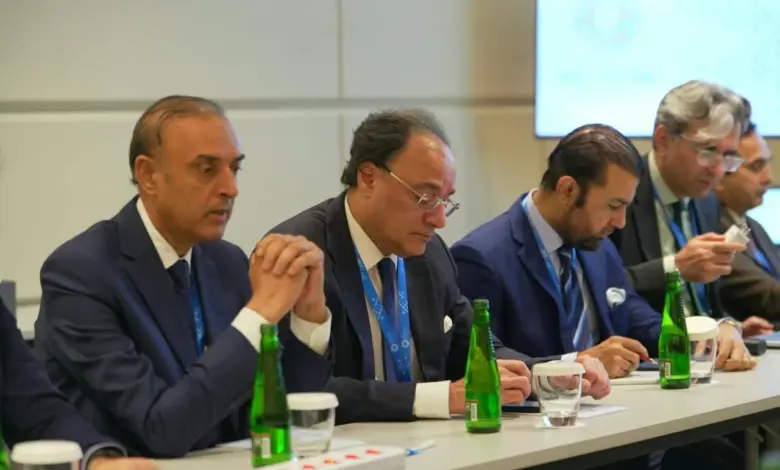 Finance Minister Muhammad Aurangzeb and SBP Governor Jameel Ahmad attending a Barclays investor roundtable in Bangkok