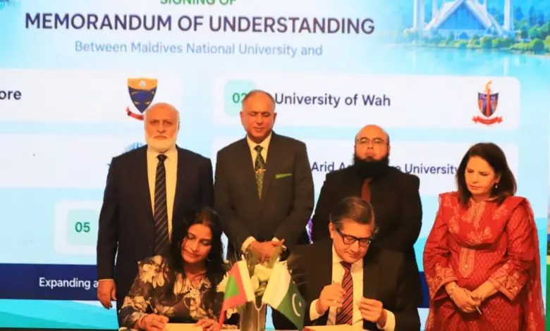 HEC ceremony for signing of MoUs between Maldives National University and Pakistani universities