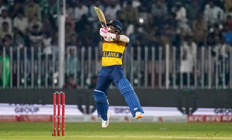 Sahibzada Farhan plays a shot during Pakistan vs Sri Lanka first T20I in Rawalpindi