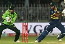 Pakistan captain Shaheen Shah Afridi celebrates a wicket during the ODI tri-series
