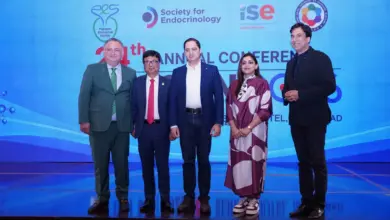 Medical experts presenting diabetes and weight-loss medicine findings at PESCON 2026 in Islamabad