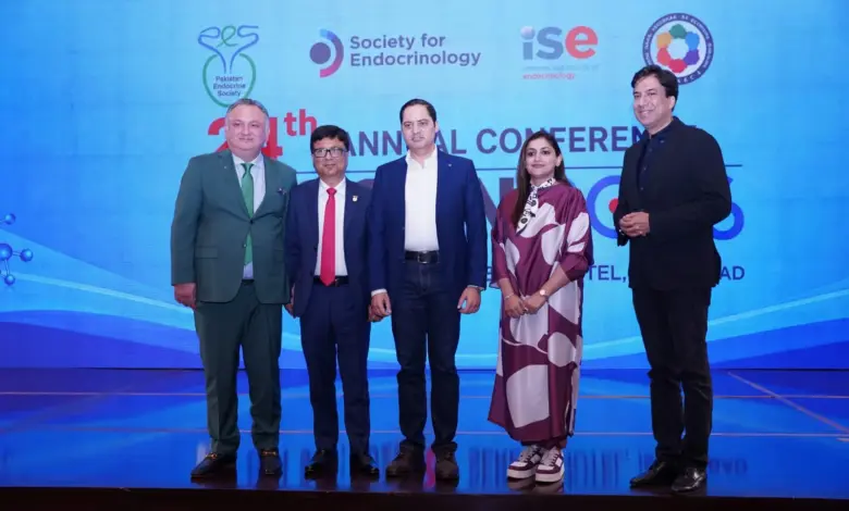 Medical experts presenting diabetes and weight-loss medicine findings at PESCON 2026 in Islamabad