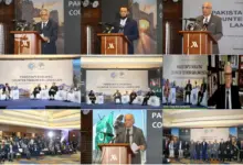 Senator Mohammad Ishaq Dar addressing an ISSI conference on Pakistan’s counterterrorism landscape