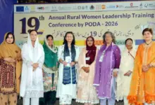 Rural women leaders attending PODA Pakistan annual conference