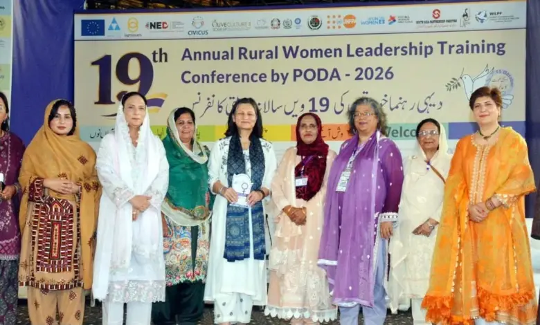 Rural women leaders attending PODA Pakistan annual conference