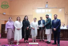 Prof Dr Iqrar Ahmad Khan addressing a seminar on smog and human health