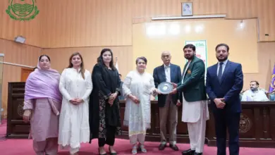 Prof Dr Iqrar Ahmad Khan addressing a seminar on smog and human health