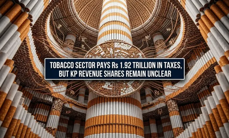 Cigarettes and tax documents representing tobacco tax collection in Pakistan