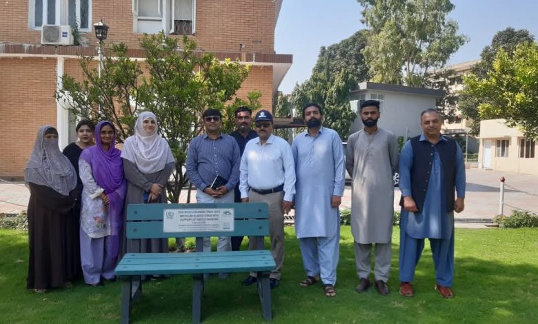 recycled benches - Pak-EPA Turns Confiscated Plastic into Recycled Benches