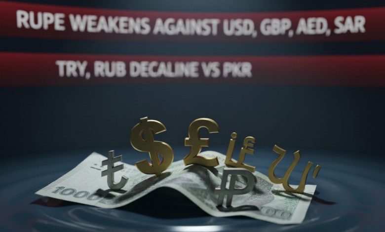 pakistani rupee - Pakistani Rupee Faces Fresh Pressure from Major Currencies
